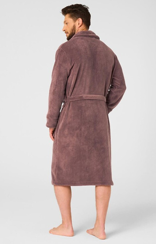 MGL 255 B25 Hnedý pánsky župan - klasický, mäkký, viazaný v páse