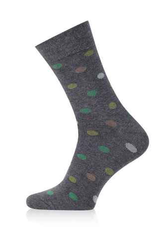 M21 Pánske dlhé ponožky Italian Fashion - c.melange/zelená