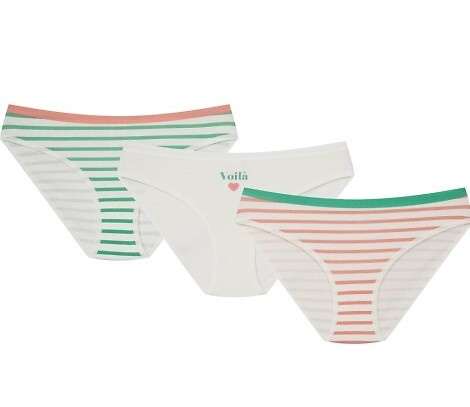 36508-K083 Henderson Dámske bavlnené bikini nohavičky ecru 3-pack