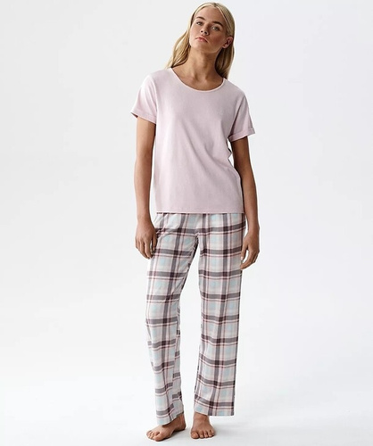 Dámske pyžamo Atlantic NLP-513 modal bavlna krátky rukáv vzorované nohavice