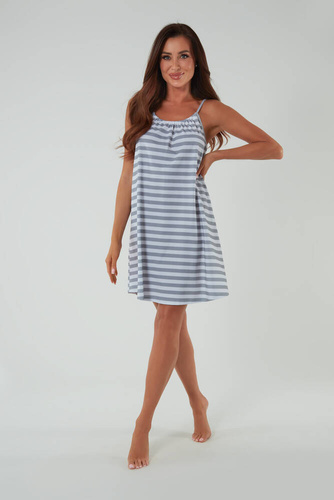 Nočná košeľa Bari, úzke ramienka Talianska móda - potlač