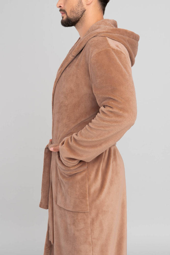 Mimas Pánsky župan s kapucňou Italian Fashion- camel