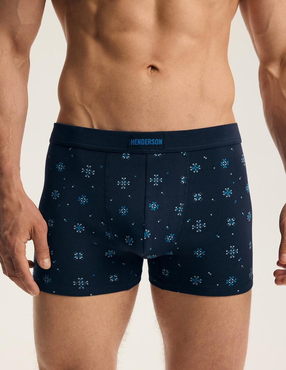 Pánske boxerky Henderson 45482 Faro 2-pack bavlnené so širokou gumou a logom