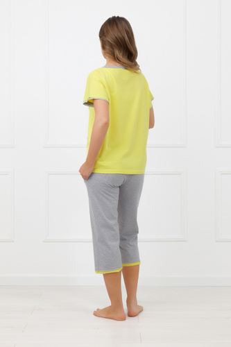 Dámske pyžamo Sabrina Italian Fashion 100% bavlna – krátky rukáv, nohavice 3/4