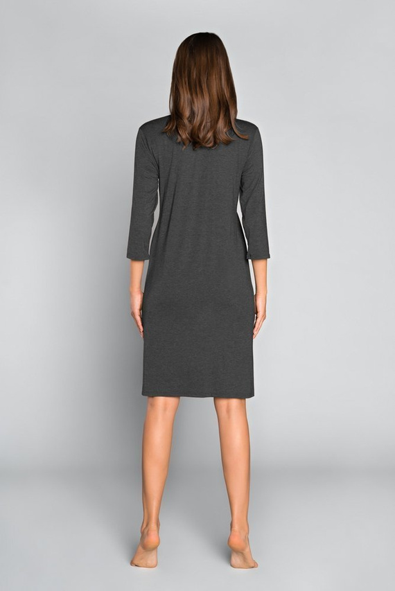 Italia Fashion tehotenské a dojčiace oblečenie sonata s 3/4 rukávom - tmavý melír/zelená