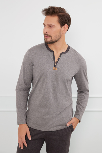 Julius Pánske pyžamo s dlhým rukávom, dlhé nohavice Talianska móda -¶r.melange/c.melange