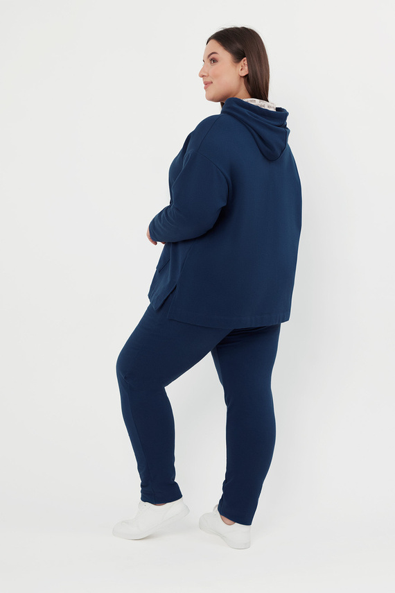 Lagos Dámska mikina s kapucňou Italian Fashion - denim