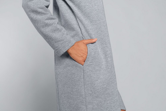 Grafi Dámsky župan na zips Italian Fashion- melange