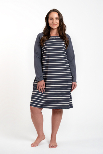 Nočná košeľa Oda Italian Fashion - grafitová potlač