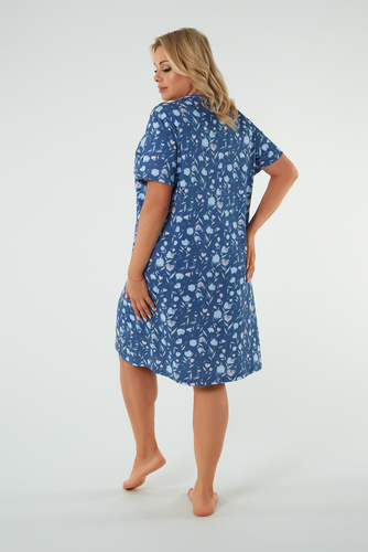 Nočná košeľa Agalia, krátky rukáv Talianska móda - potlač