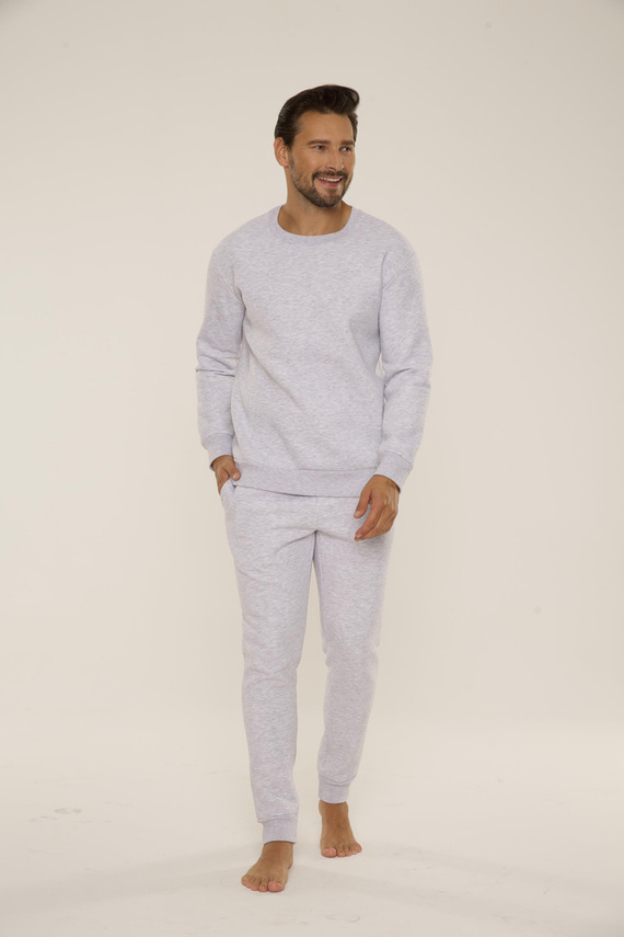 813 Indigo Pánska tepláková súprava De Lafense - svetlý melír