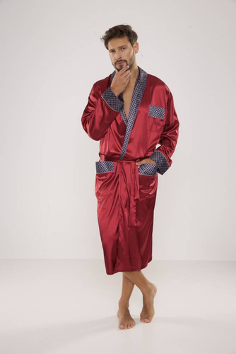 940 Forex pánsky saténový župan - bordový