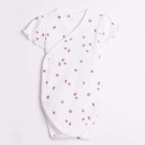 Nicol Hania 226092 Body zavinovacie 100 % bavlna Kvetiny Krátky rukáv