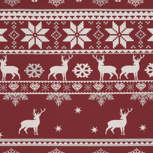 Oslo Vianočné posteľné prádlo Eurofirany červené - ranforce bavlna, obojstranné