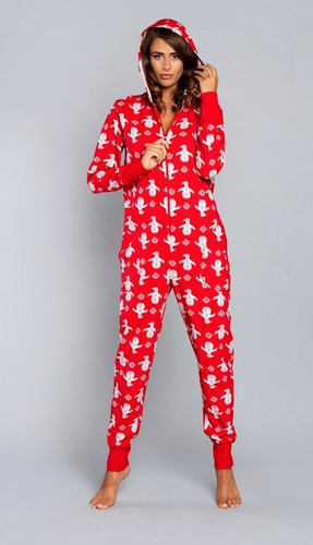 Nana Dámsky dlhý overal Italian Fashion - červený