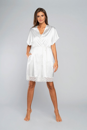 Dotykový župan s krátkym rukávom Italian Fashion - ecru