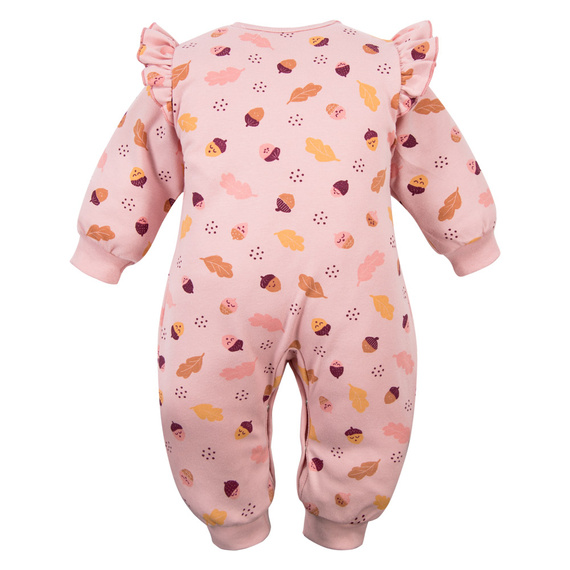 Fluffy Tails Eevi detský župan ružový - bavlnený, bez nožičiek, s patentkami