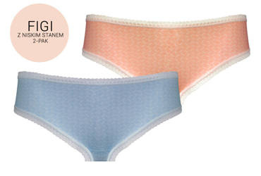 VF-2 Dámske nohavičky s nízkym strihom 2-pack Vena blue/almond