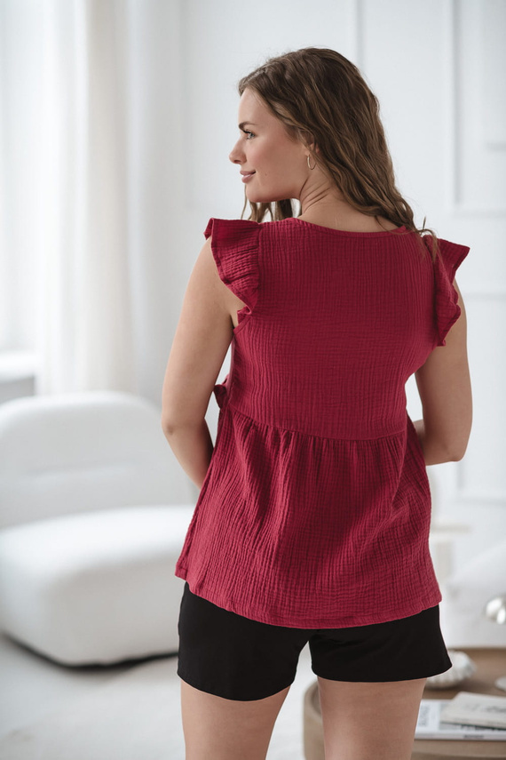 Mliečny motýľ Tehotenská a dojčiaca blúzka - pohodlie a štýl Milk&Love malinová