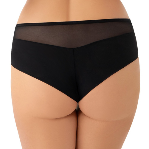 K949 Ottavia Brazílske nohavičky Gorsenia - čierne, vyšívané, z elastického tylu