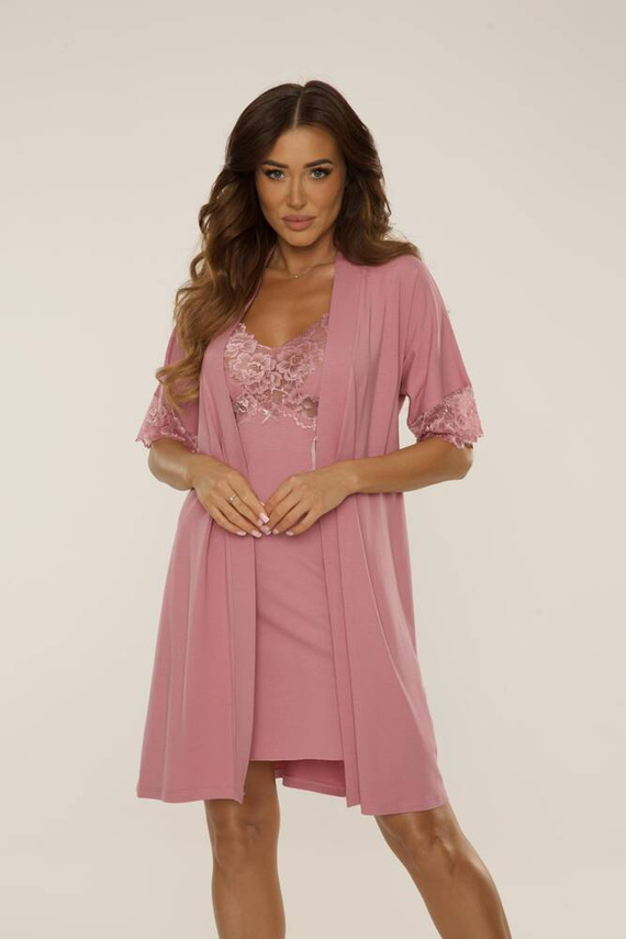 639 Nočná košeľa Noela De Lafense - špinavo ružová