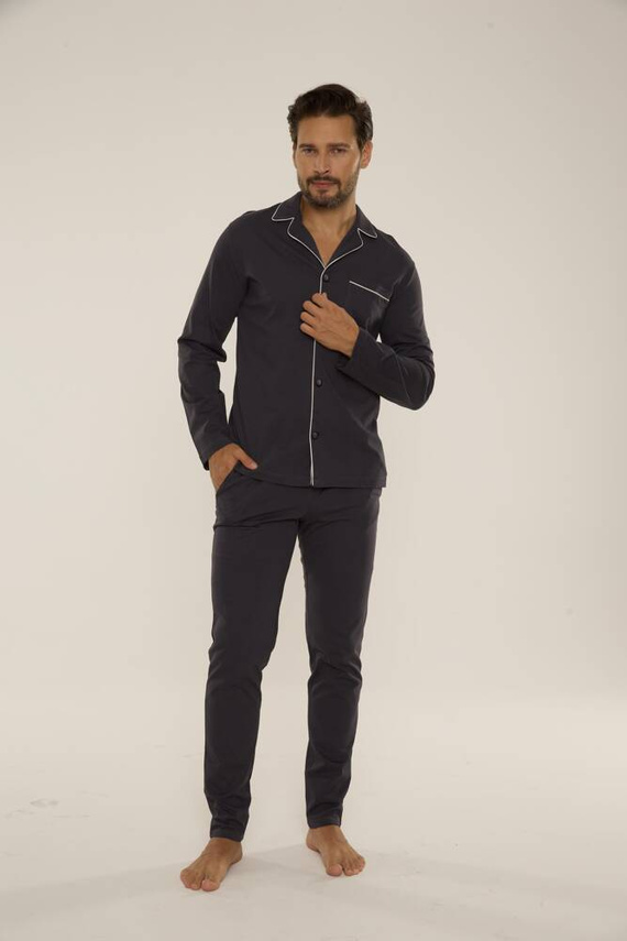 729 Norberto Pánske pyžamo De Lafense - grafitové