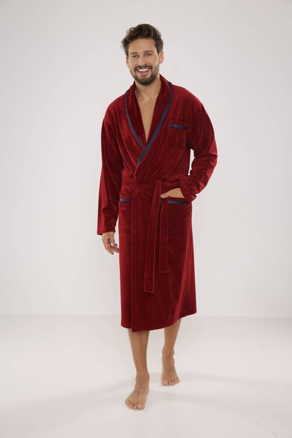 666 Ronaldo pánsky župan De Lafense - bordový