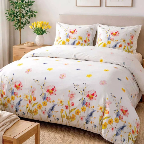Flanelové obliečky Darymex 31521/1 kvety bavlna 160 g/m² teplé