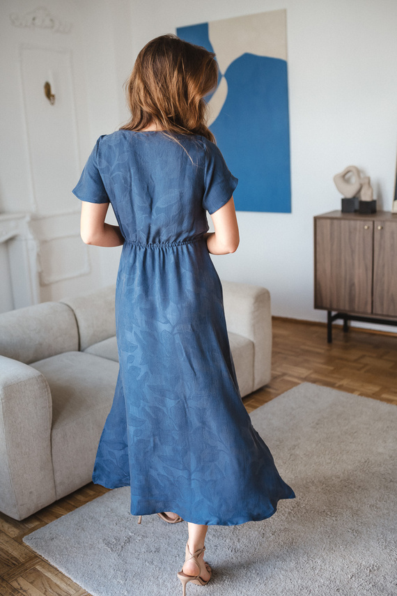 Tehotenské a dojčiace šaty Milk & Love Lovely Dress Long tmavomodré