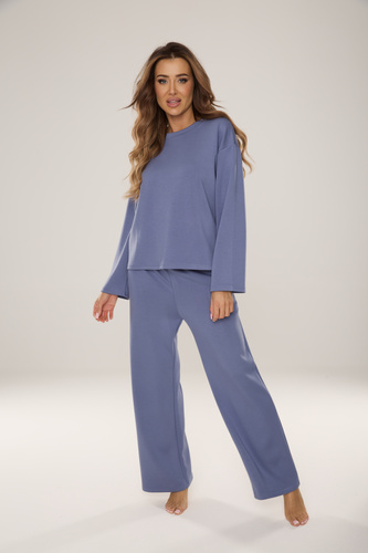 886 Butter Dámska tepláková súprava od De Lafense - domáce oblečenie z "butter" úpletu, denim