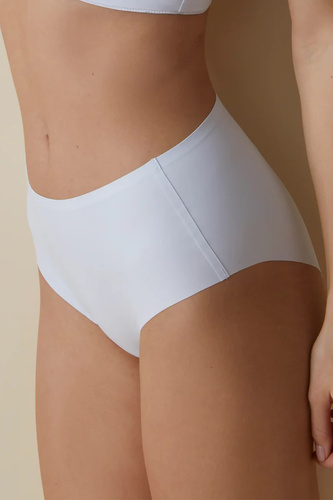 503 Dámske maxi nohavičky Braga Selene biele - vysoký strih, bez švov, tvarujúce