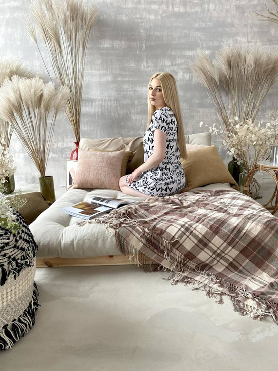 645 Úžasná nočná košeľa Forex - bielo-zelená