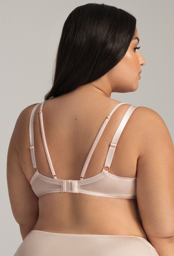 2164 Ava Powder Soft Bra - Mäkká podprsenka s čipkou na kosticiach