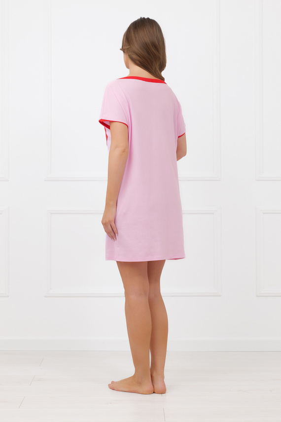 Nočná košeľa Sabrina Italian Fashion 100% bavlna – krátky rukáv, srdce