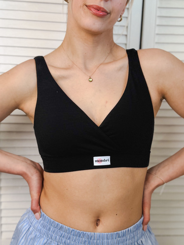 Milk&Love Mombri Klasyk nepremokavá dojčiaca podprsenka black