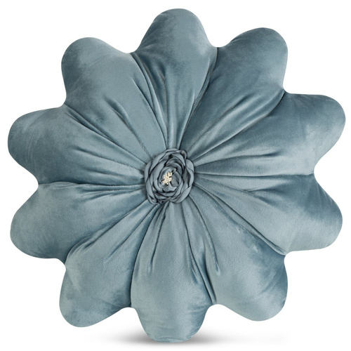 Dekoratívny vankúš Flores Eurofirany kvet Ø40 cm blue