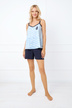 Pyžamo bez ramienok - modré