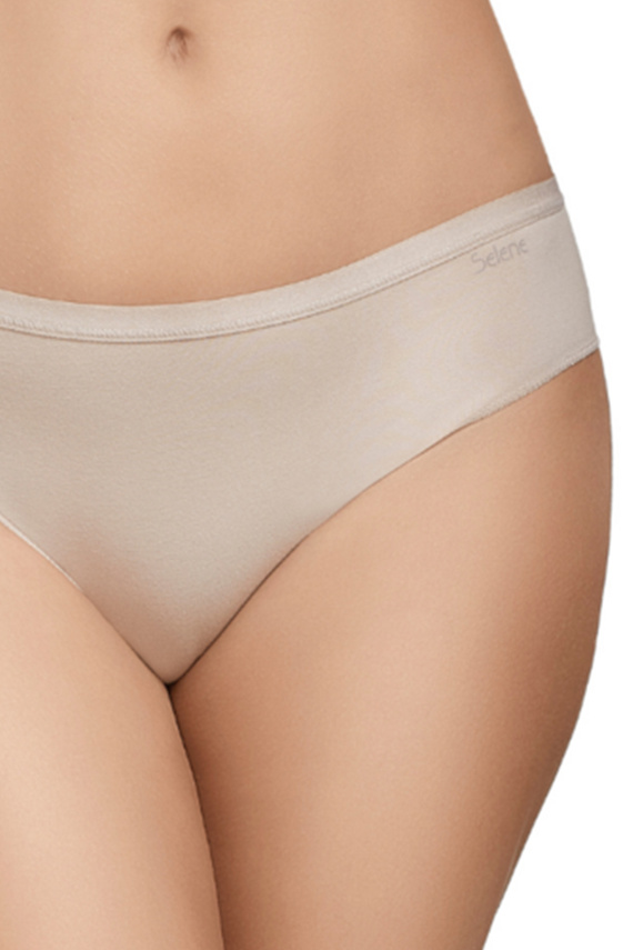 Figi bikini Selene 400 béžové bavlnené klasické, 2 ks