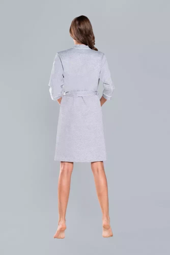 Megan Dámsky župan Italian Fashion 3/4 rukáv - light melange