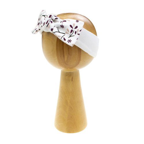 217065 Alisa Nicol bavlnená čelenka s mašľou - kvetinový vzor