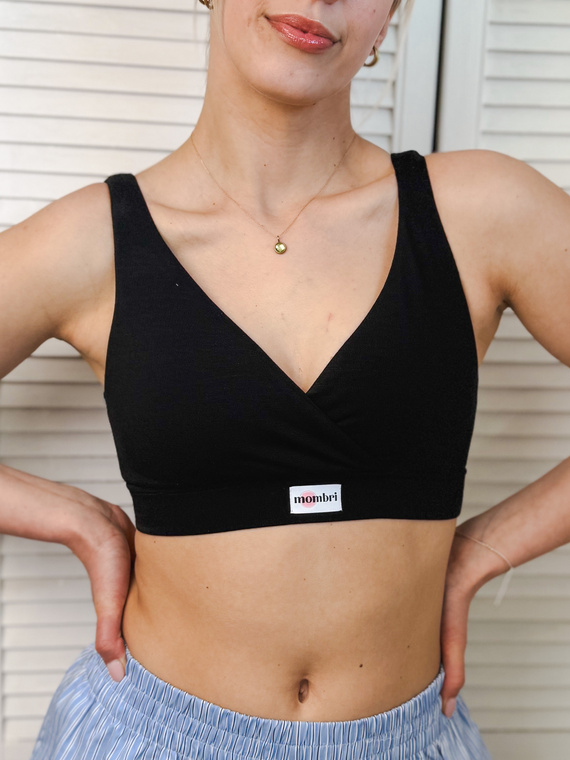 Milk&Love Mombri Klasyk nepremokavá dojčiaca podprsenka black