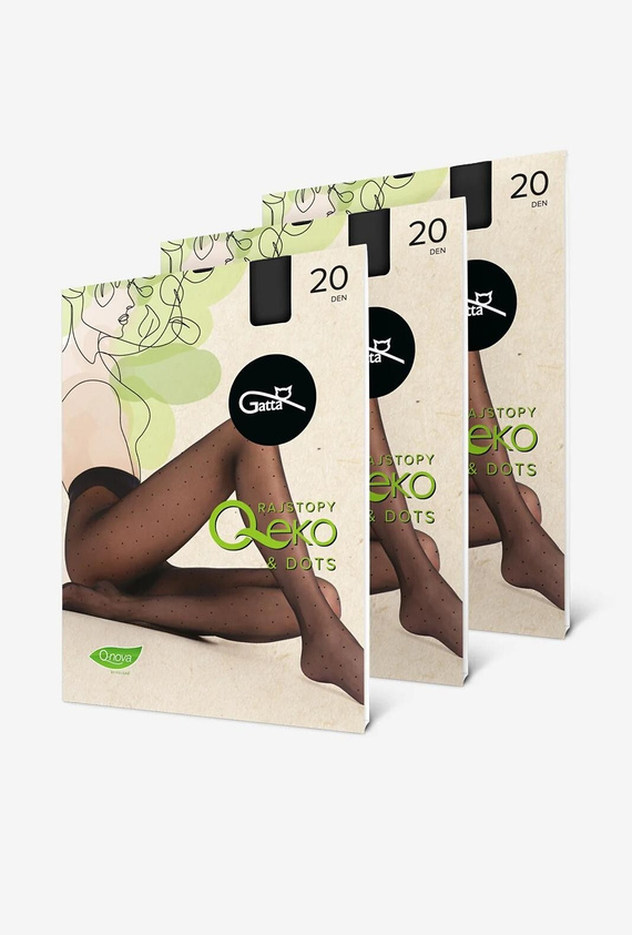 Dámske pančuchové nohavice Gatta Q-Eko & Dots 20 den – bodkované