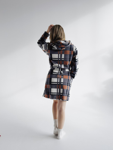 031 Deka na župan De Lafense - hrejivý dámsky župan z flísu Super Cozy, ťavia farba