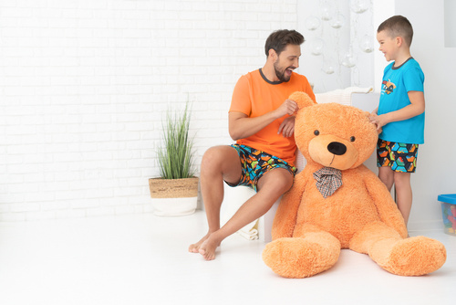 Komické chlapčenské pyžamo s krátkym rukávom, nohavice Italian Fashion - tyrkysová/potlač