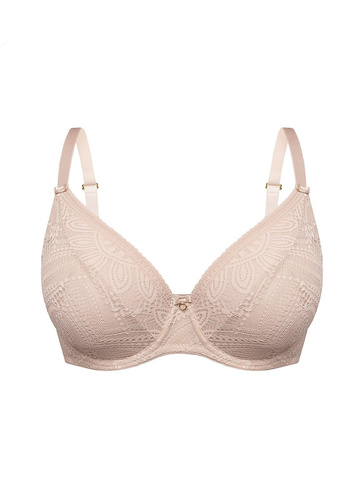 Mäkká podprsenka Desire BO50 mefemi by Nipplex cappuccino s čipkou