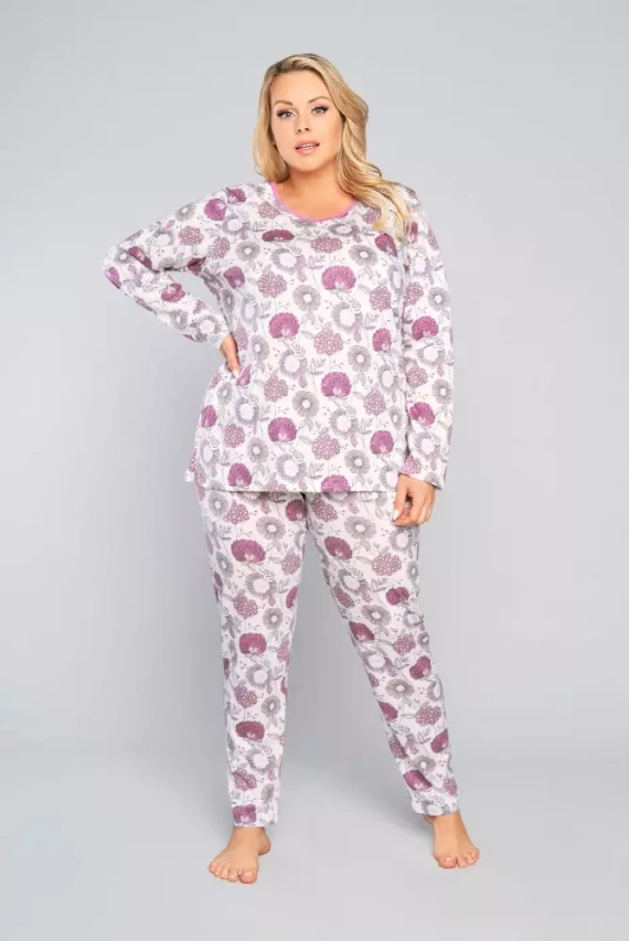 Dámske pyžamo s dlhým rukávom, nohavice Lobelia Italian Fashion -