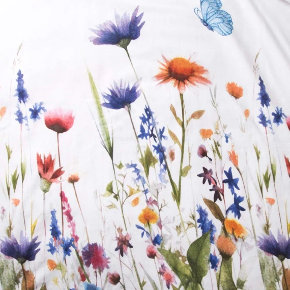 31512/1 Flannelove Darymex biela kvetinová posteľná súprava, 100 % bavlna, hrejivá a mäkká