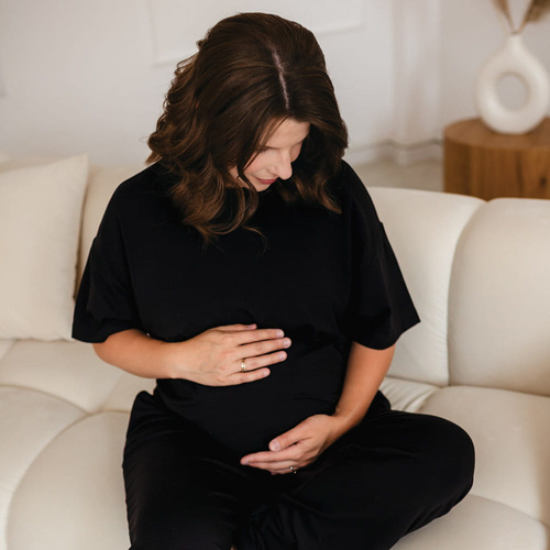 Eevi for Women oversize tričko čierne - bavlna a modal | Minimalistické, pohodlné