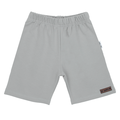 169517 Detské krátke šortky Nicol - unisex, bavlna s elastanom, pohodlné, leštené - sivé