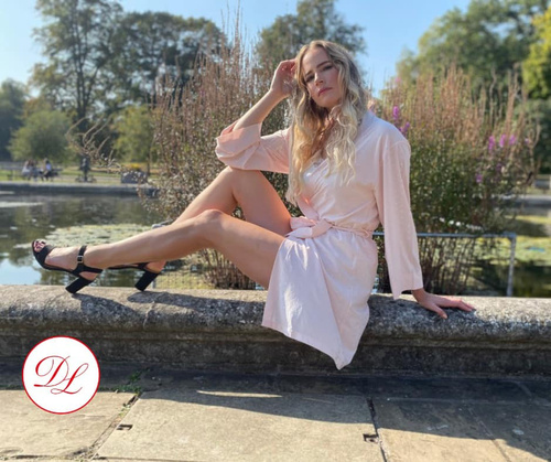 411 Jeanne Dámsky krátky župan Forex - lososový